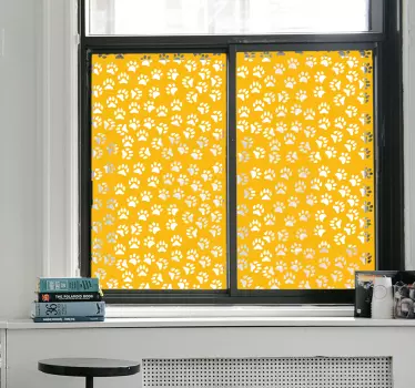 Animal footprint window decal - TenStickers