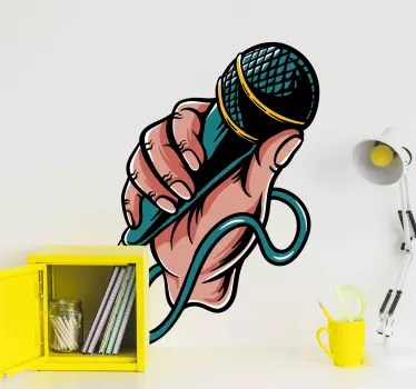 Art of singing pop music decal - TenStickers