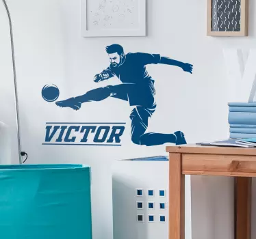 Athlete Striking Sphere football sticker - TenStickers