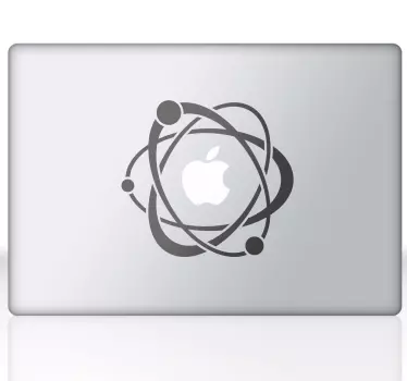 Atoms & Electrons Laptop Sticker - TenStickers