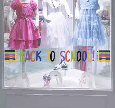 Back to school pencils Shop Window Vinyl - TenStickers