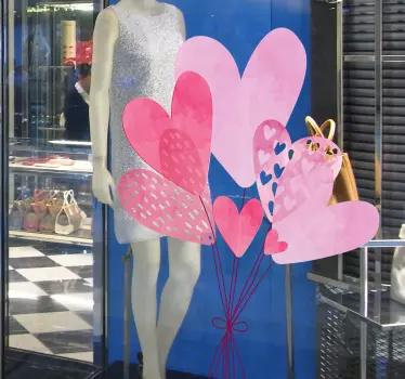 Balloons hearts valentine´s day  wall decal - TenStickers