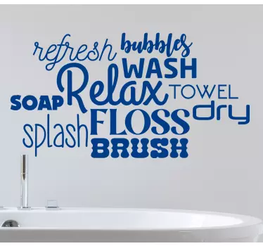 Relaxation concepts bathroom wall sticker - TenStickers