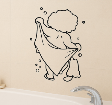 Bathroom wall sticker dry off softly - TenStickers