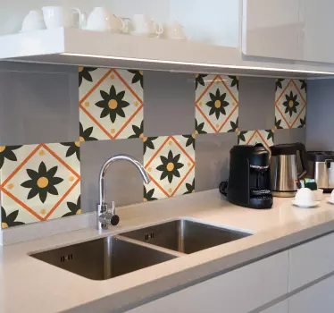 Kitchen wall belgium pattern tile sticker - TenStickers