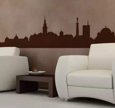 Belgrade Skyline Sticker - TenStickers