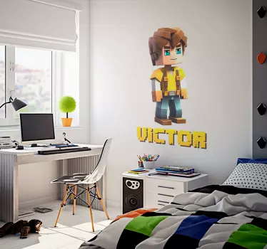 Block kid video game d - TenStickers
