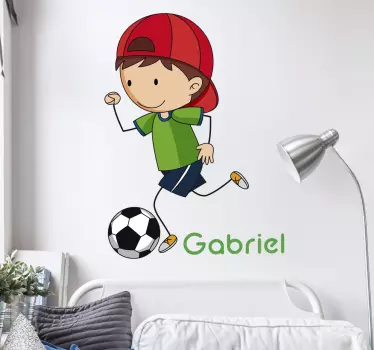 Boy balloon illustration wall art - TenStickers