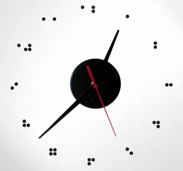 Braille Clock Sticker - TenStickers