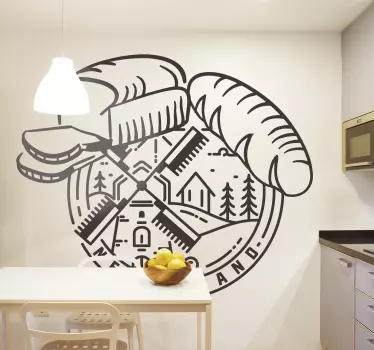 Bread and mill food wall sticker - TenStickers