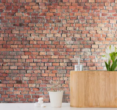 Brick wall shower decal - TenStickers