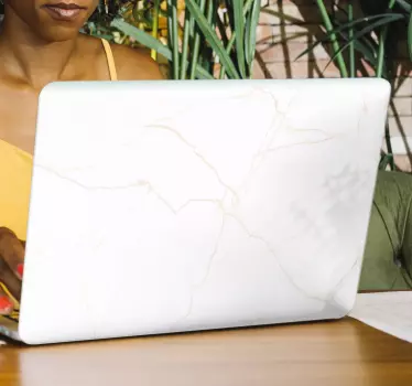 Bright marble laptop skin decal - TenStickers