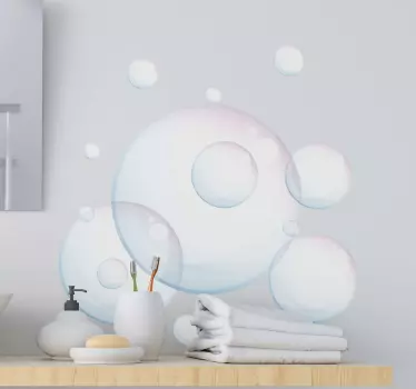 Bubbles Bathroom wall sticker - TenStickers
