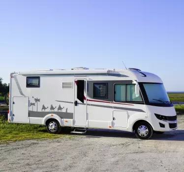 Camels in desert Motorhome animal wall decal - TenStickers