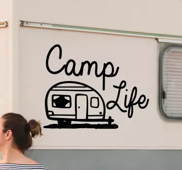 Camp Life motorhome caravan decals - TenStickers