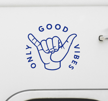 Campervan decal only good vibes - TenStickers