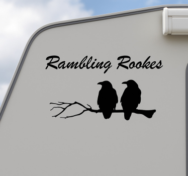 Campervan decal personalized "rambling rookes" - TenStickers
