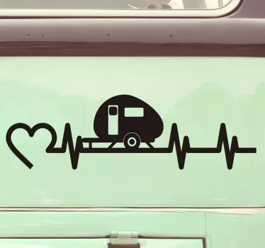 Caravan beat campervan sticker - TenStickers