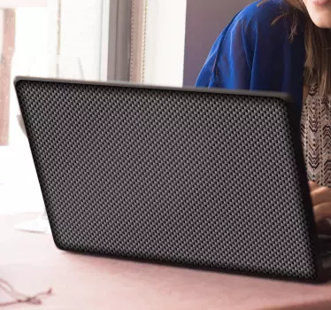 Carbon Fibre Pattern Laptop Sticker - TenStickers