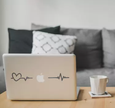 Cardiogram Laptop Sticker - TenStickers