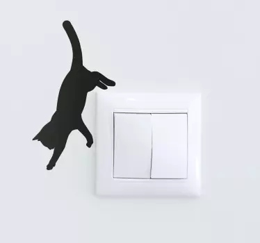 Cat about to jump dog sticker - TenStickers