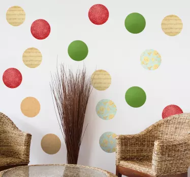 Christmas baubles christmas wall sticker - TenStickers