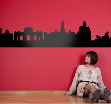 City of Madrid Silhouette sticker - TenStickers