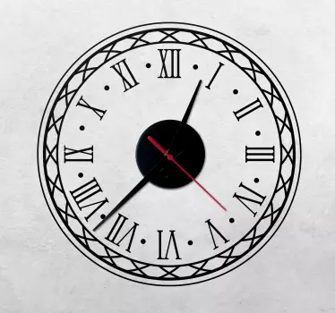 Classic Roman design clock wall sticker - TenStickers