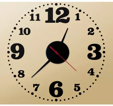 Clock wall sticker classic clock design - TenStickers