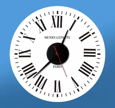 Clock wall sticker classic timepiece design - TenStickers