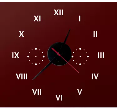 Clock wall sticker elegant clock design - TenStickers