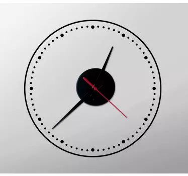 Clock wall sticker minimalist round clock - TenStickers