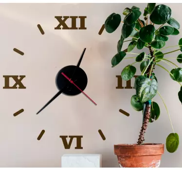 Clock wall sticker timeless watch design - TenStickers