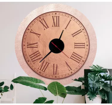 Clock wall sticker vintage roman timepiece - TenStickers