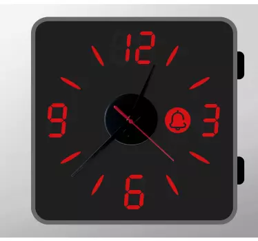 Clock wall sticker with digital time display - TenStickers
