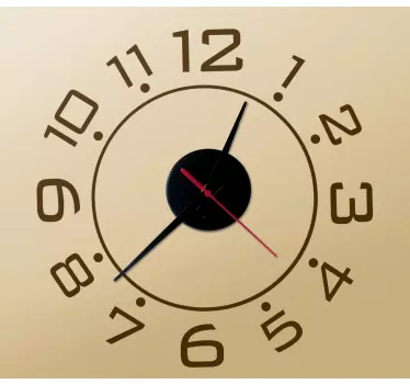 Clock wall sticker with round clock numbers - TenStickers