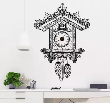Clock with Roman numerals sticker clock - TenStickers