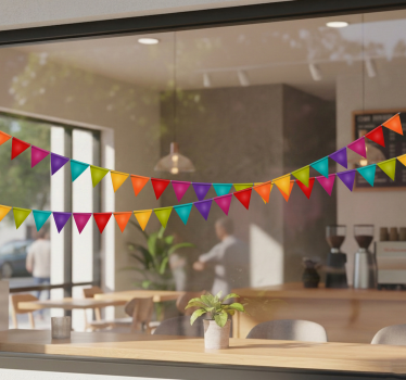 Colorful carnival decorations shop window sticker - TenStickers
