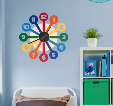 Colors sticker clock - TenStickers