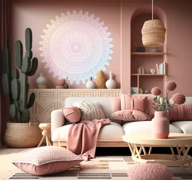 Colourful Mandala Floral Wall Decal - TenStickers