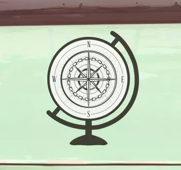 Compass travel wall decal - TenStickers
