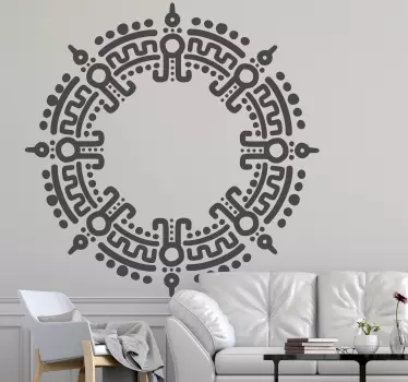 Complex Circular Motif geometric wall sticker - TenStickers