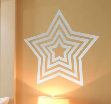 Concentric Star Sticker - TenStickers