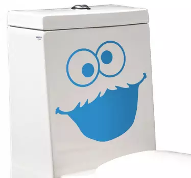 Cookie Monster Toilet Sticker - TenStickers