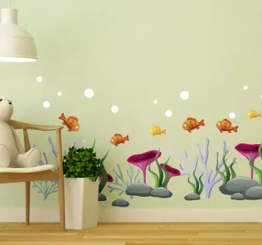 Coral reef fish wall sticker for kids - TenStickers