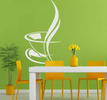 Cup of Coffee Kitchen Decal - TenStickers