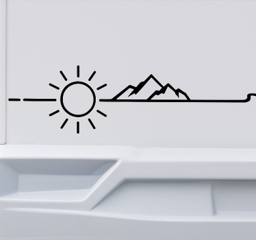 "Custom" nature landscape  campervan decal - TenStickers