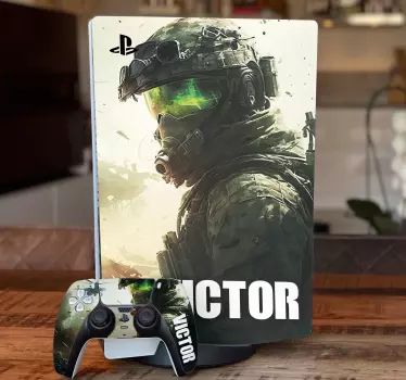 Custom War Shooter PS sticker - TenStickers