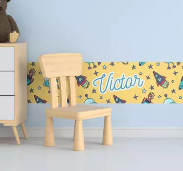 Customizable name border border sticker - TenStickers