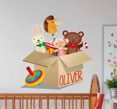 Customizable toy box kids wall sticker - TenStickers